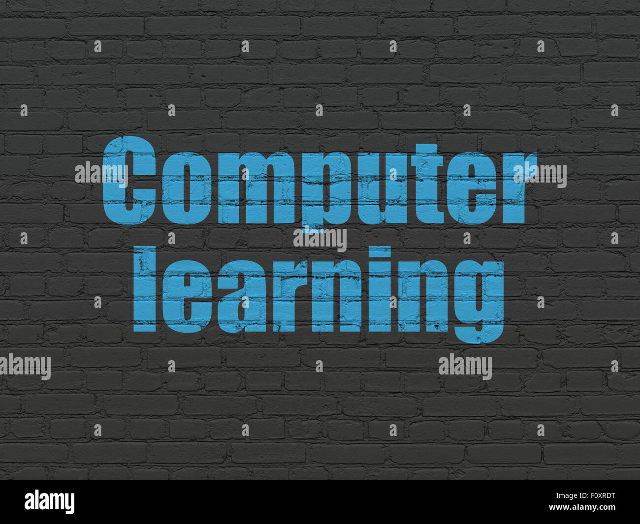 Learning concept: Computer Learning on wall background Stock Photo - Alamy