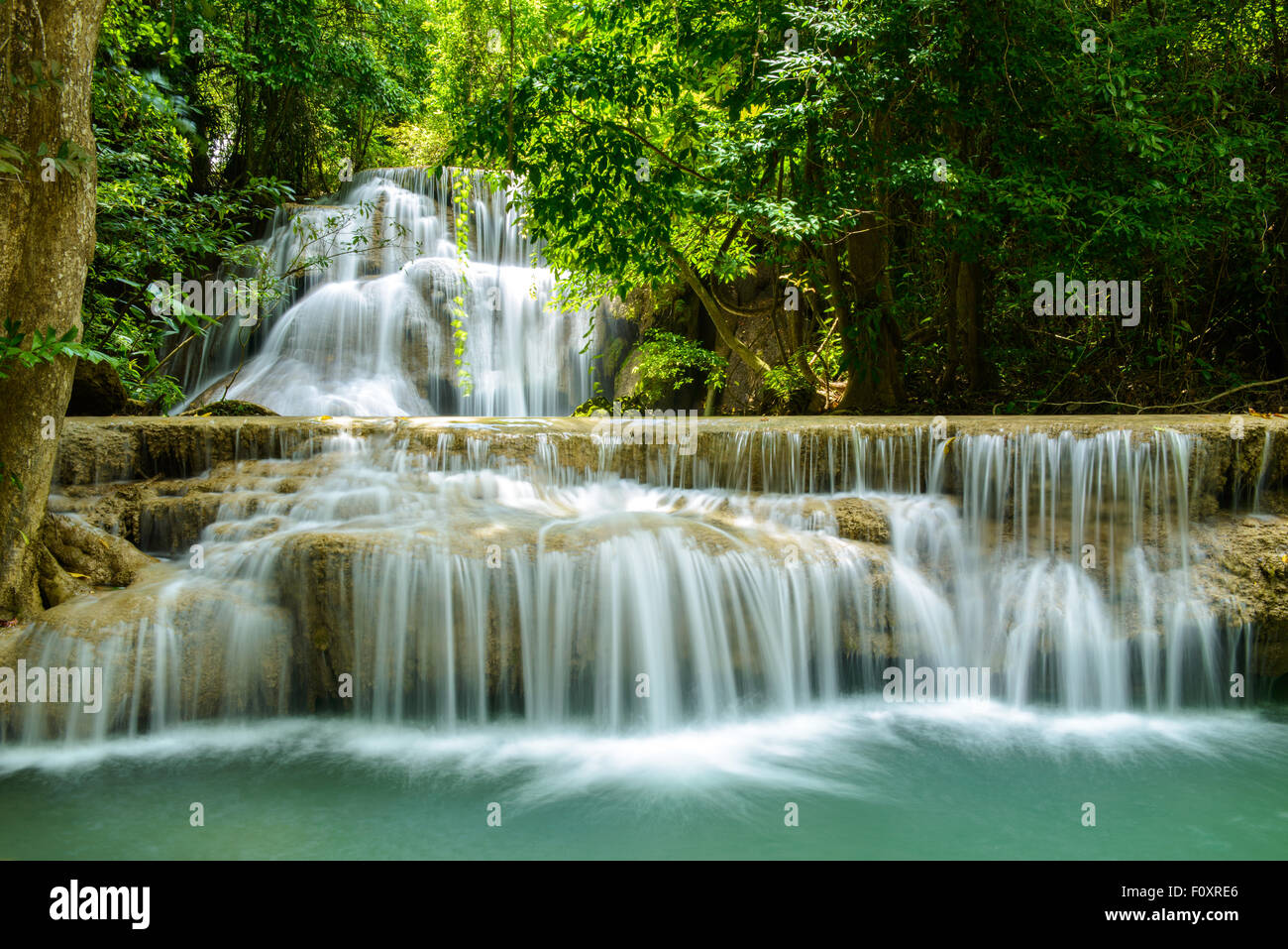 Waterfall in Kanchanaburi Province, Thailand Stock Photo - Alamy
