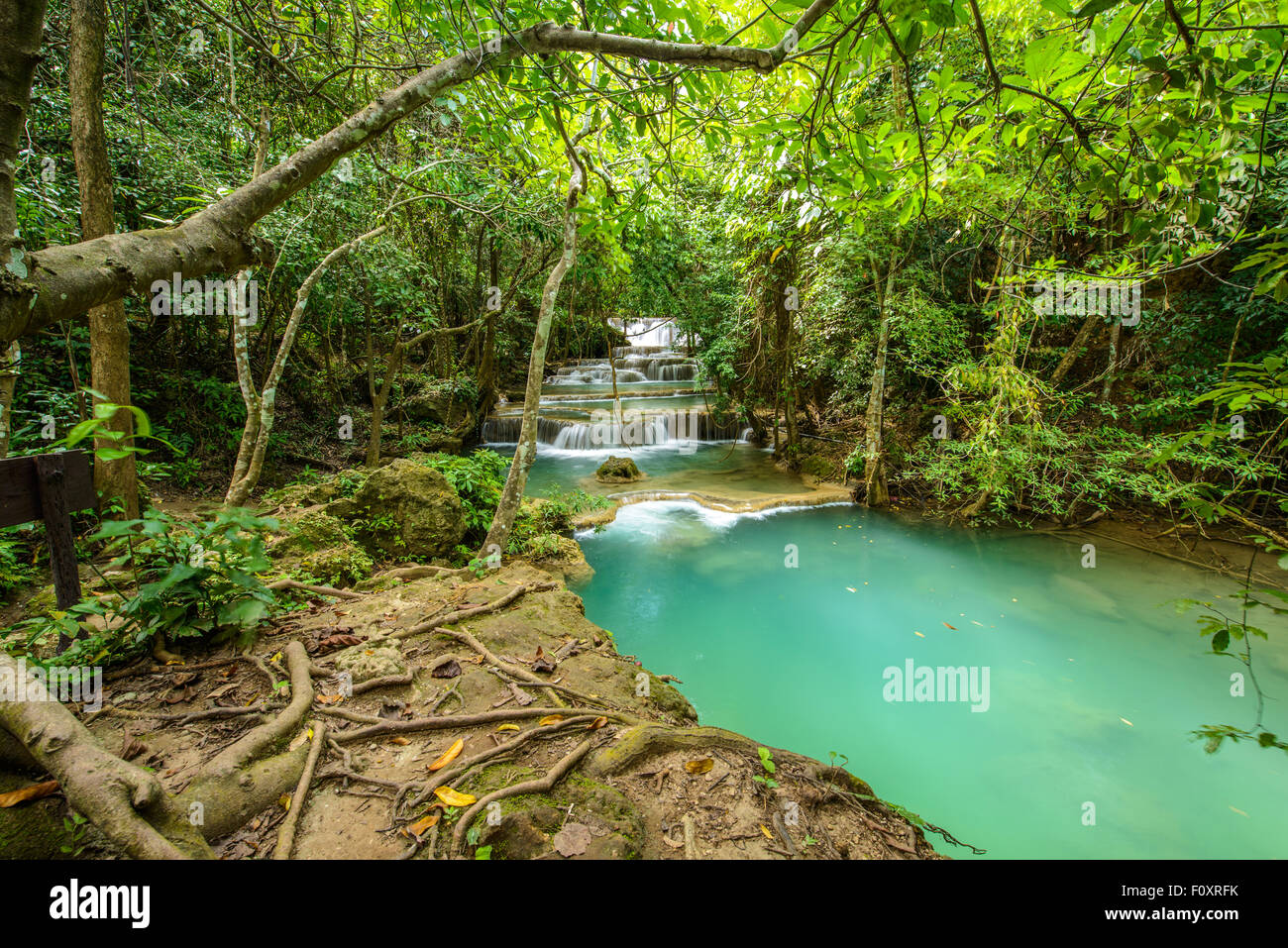 Waterfall in Kanchanaburi Province, Thailand Stock Photo - Alamy