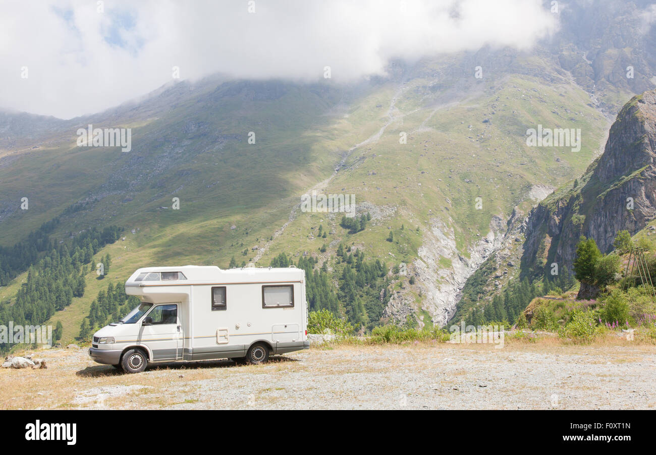 Camper vacation in mountains hi-res stock photography and images - Alamy