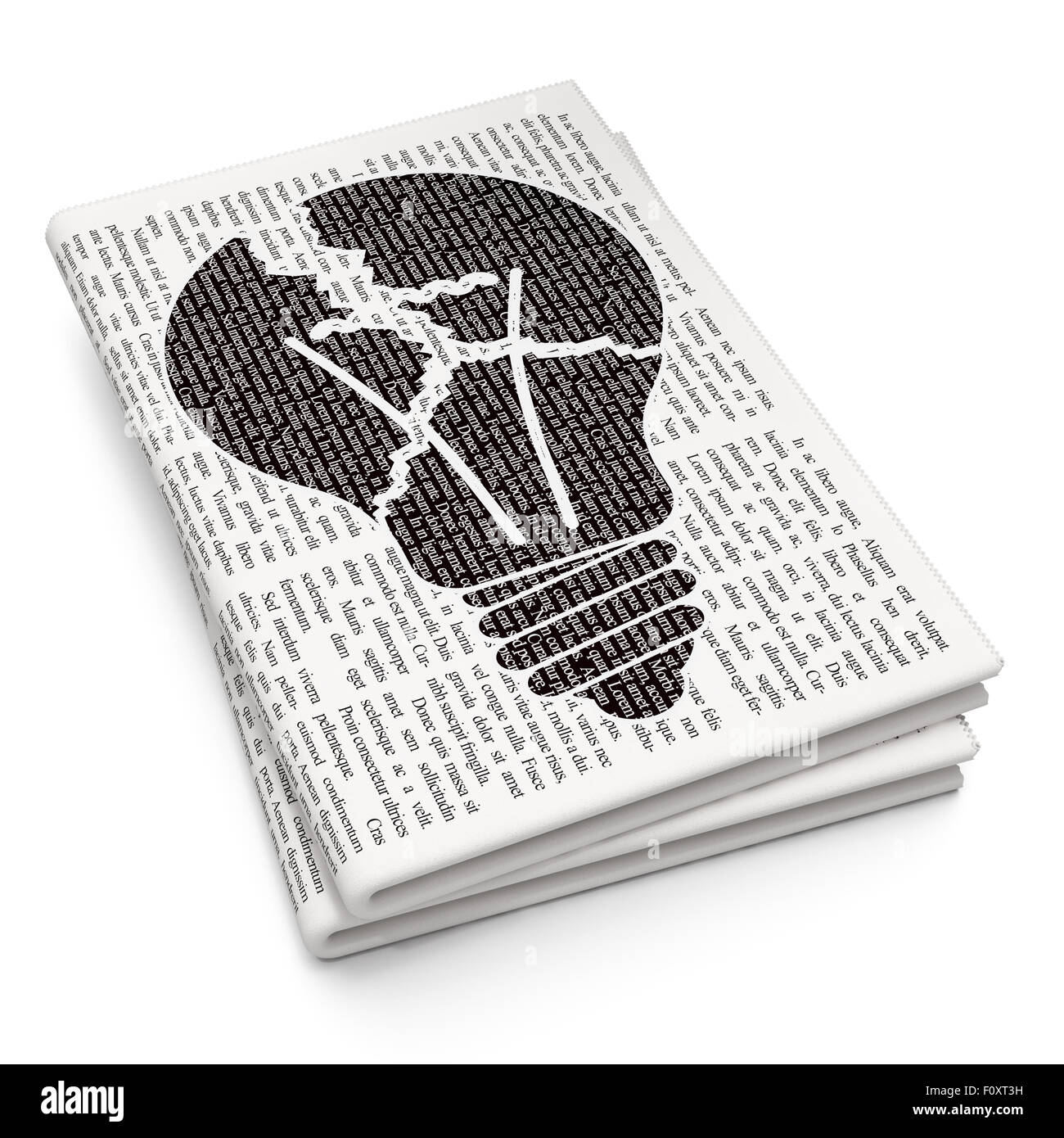 Business concept: Light Bulb on Newspaper background Stock Photo - Alamy