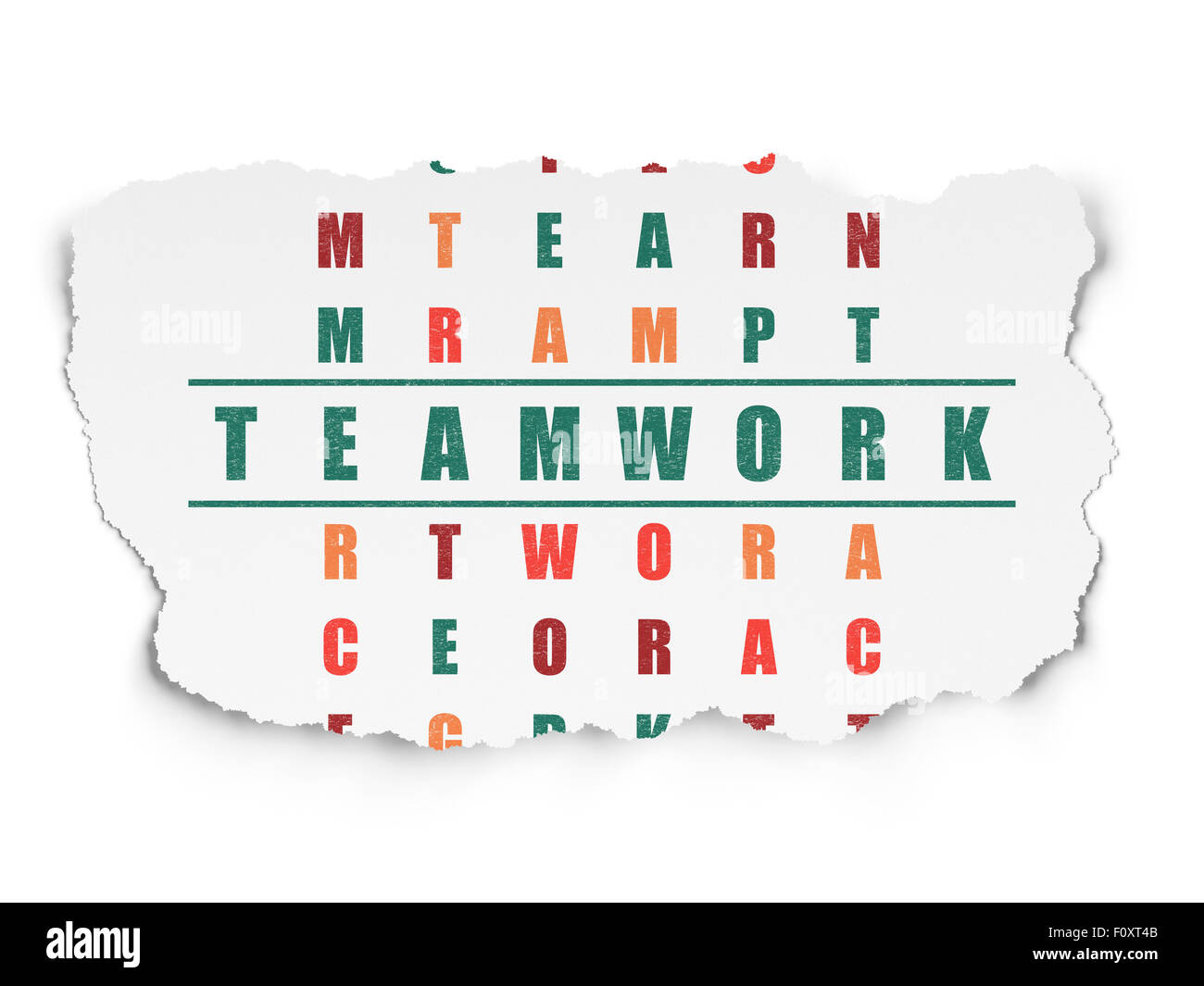 Finance Concept Word Teamwork In Solving Crossword Puzzle Stock Photo 