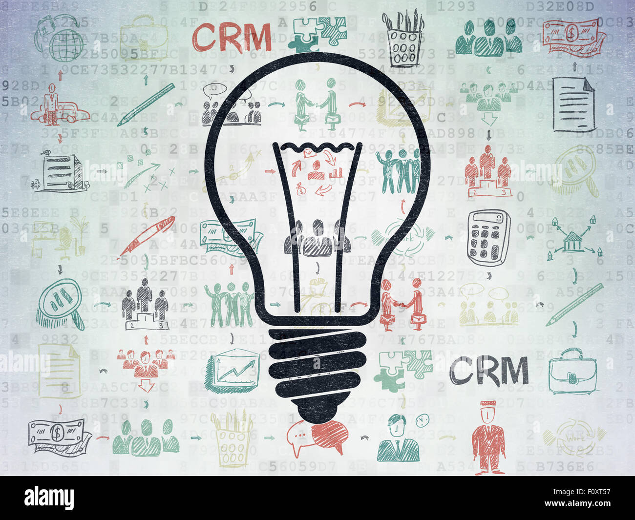 Finance concept: Light Bulb on Digital Paper background Stock Photo - Alamy