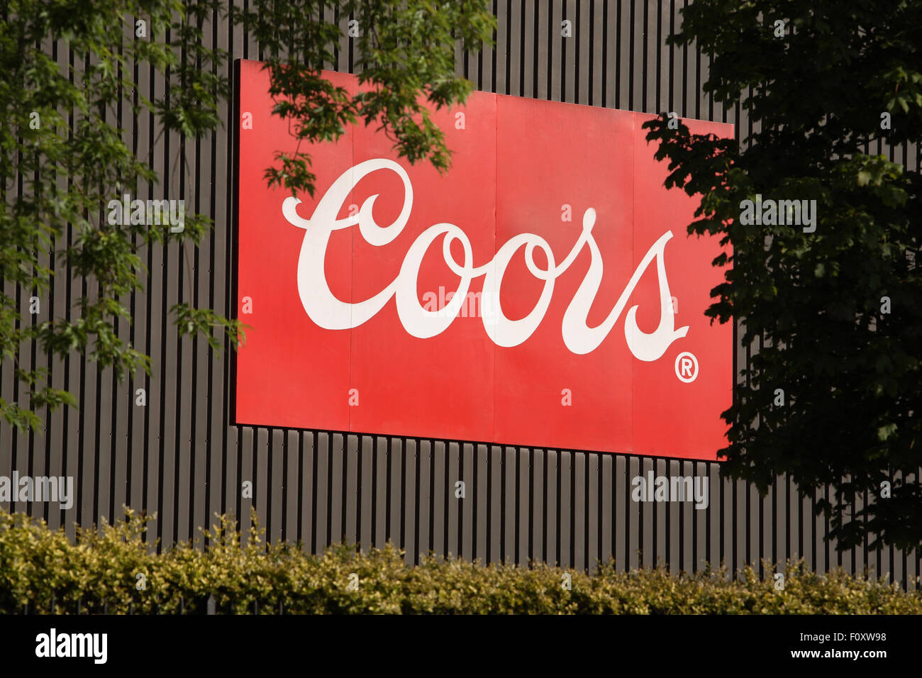 Coors brewery sign burton upon trent Stock Photo