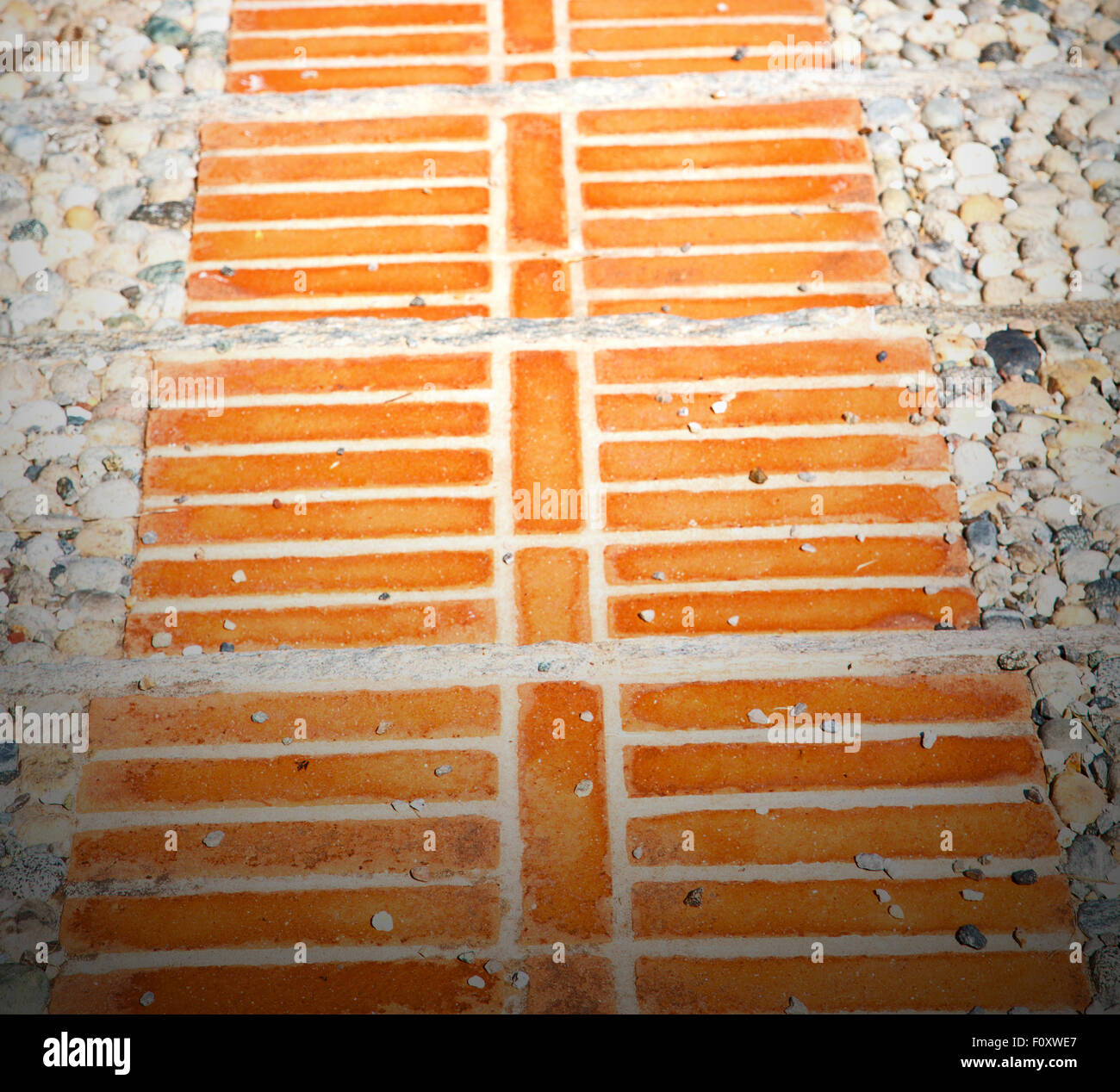 brick in italy old wall and texture material the background Stock Photo