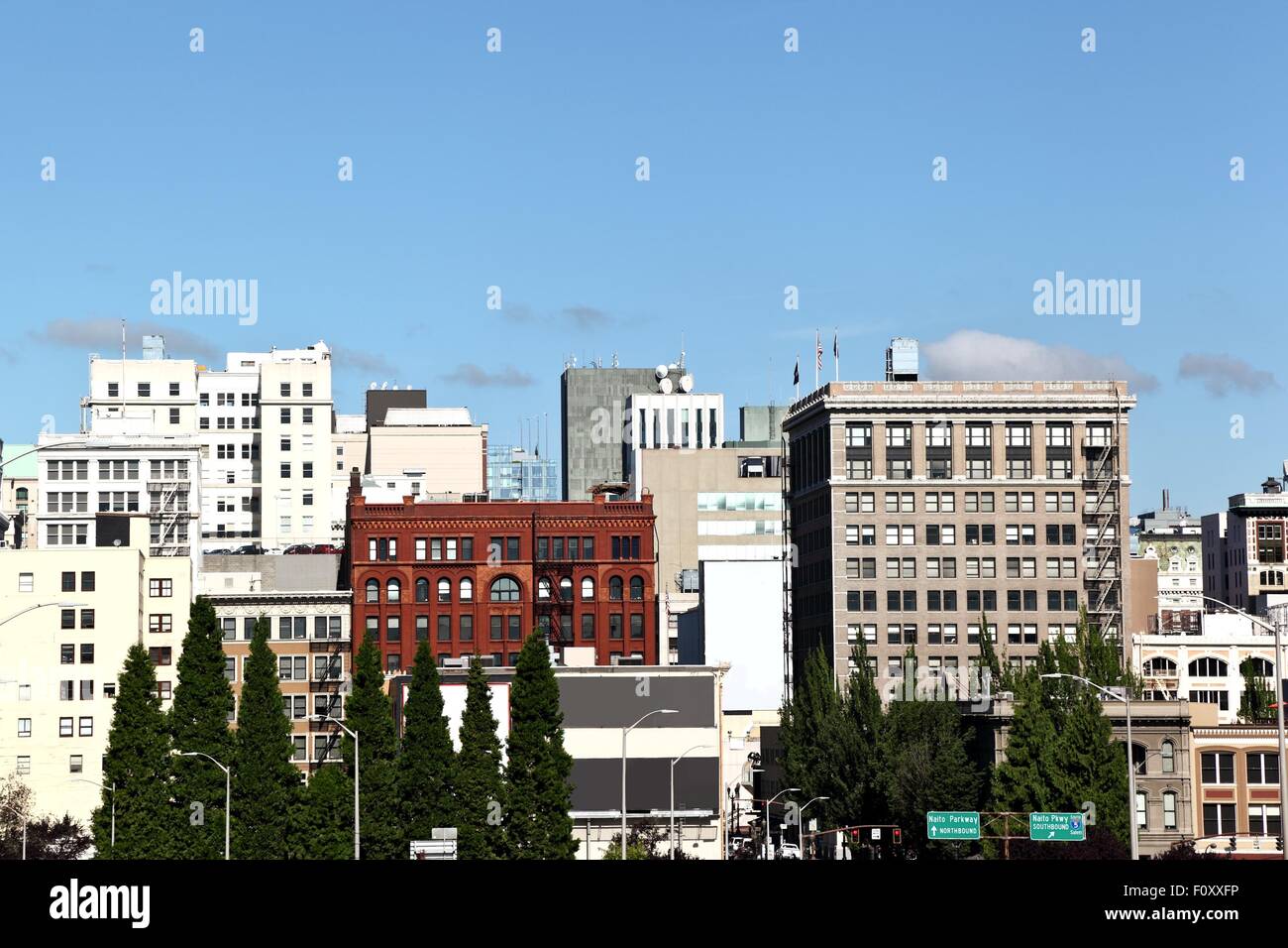 Portland oregon downtown city center hi res stock photography and