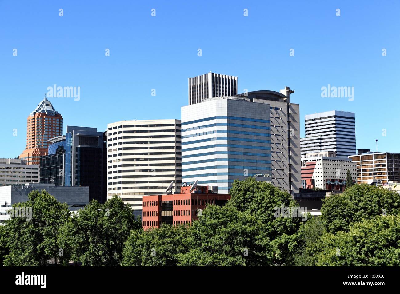 Portland oregon downtown city center hi res stock photography and