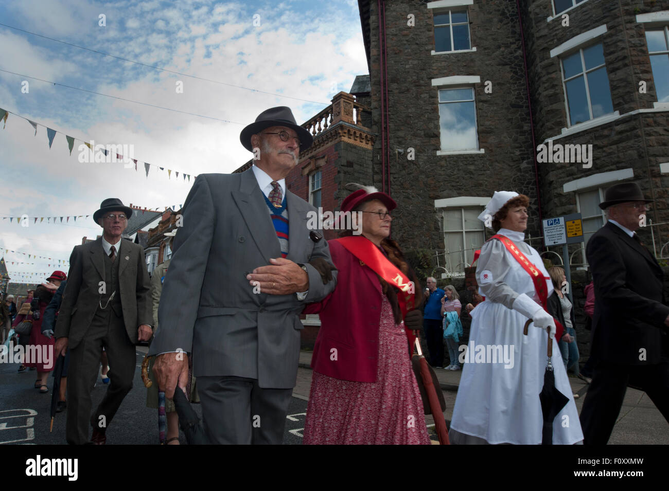 1940s weekend at Llandrindod Wells, Powys, August 2015 Stock Photo