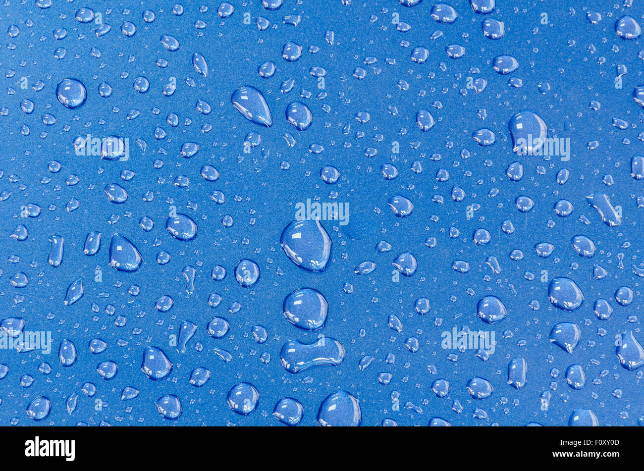 Water Drops against blue, Texture Background Stock Photo - Alamy
