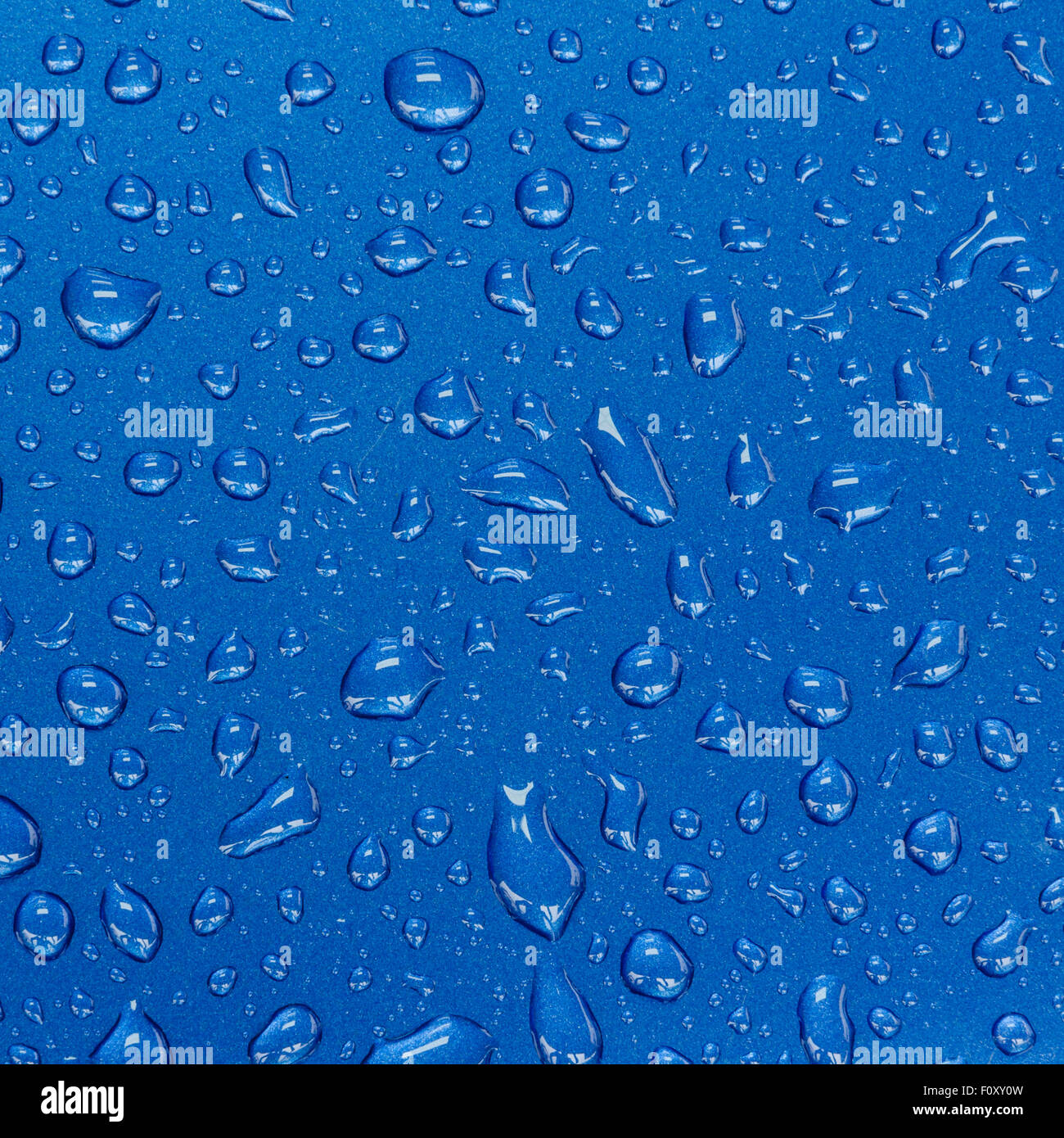 Water Drops against blue, Texture Background Stock Photo - Alamy