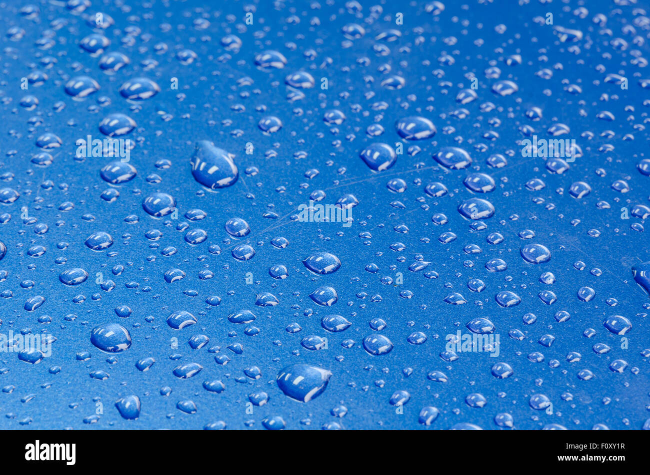 Water Drops against blue, Texture Background Stock Photo - Alamy