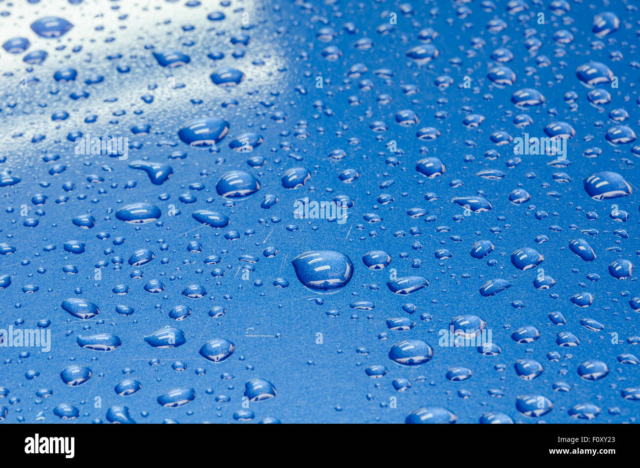 Water Drops against blue, Texture Background Stock Photo - Alamy