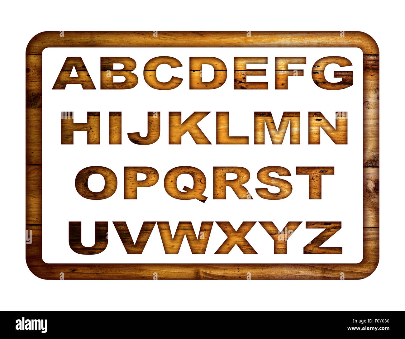 Wooden alphabet over a wooden background Stock Photo - Alamy