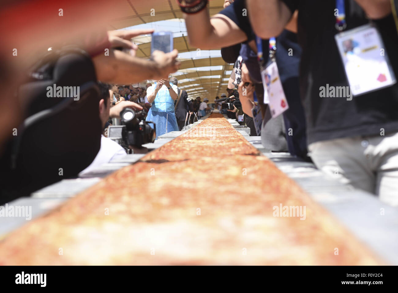 More than 60 of Italy's best pizzamakers worked through the night to
