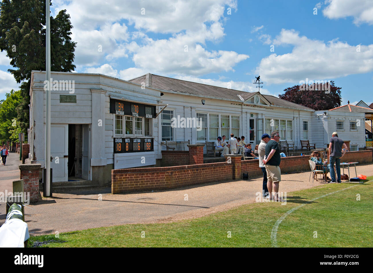 The pavilion at the famous Vine cricket ground in Sevenoaks, Kent, UK Stock Photo