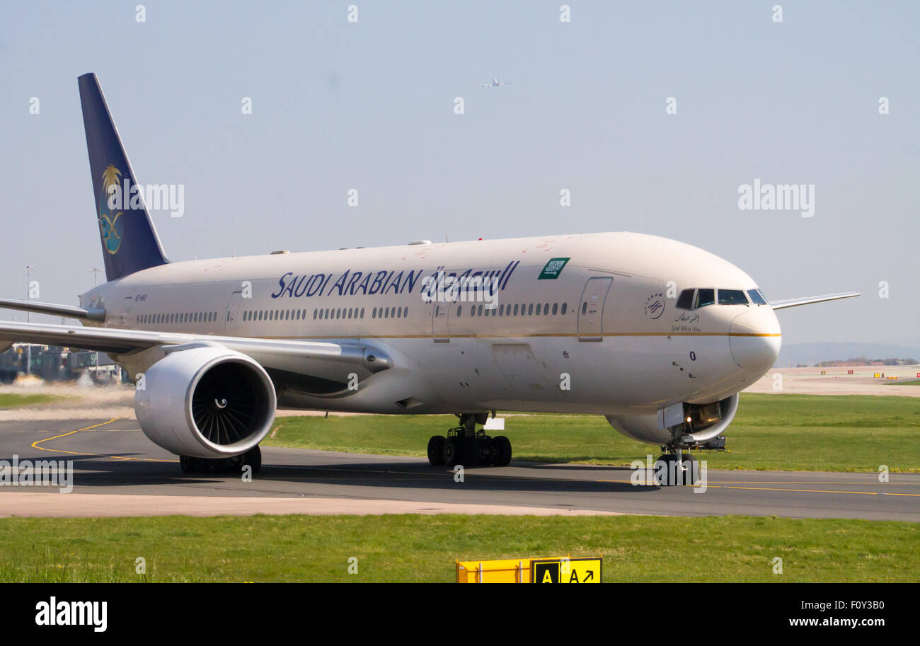 Saudia Airlines Boeing 777 taxiing at Los Angeles Saudia Airlines Boeing 777 taxiing at Los Angeles