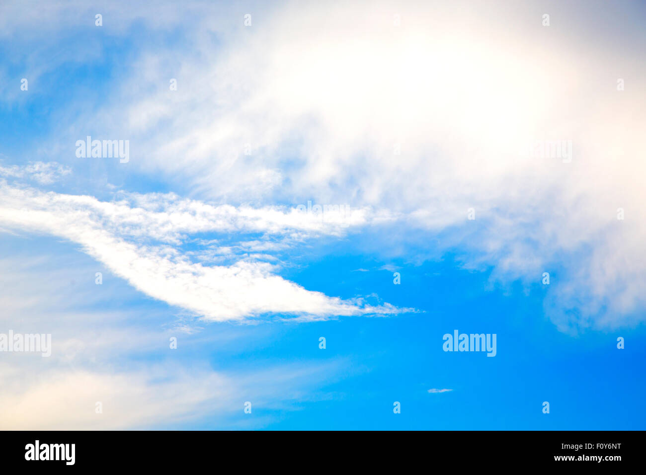 in the blue sky white soft clouds and abstract background Stock Photo ...