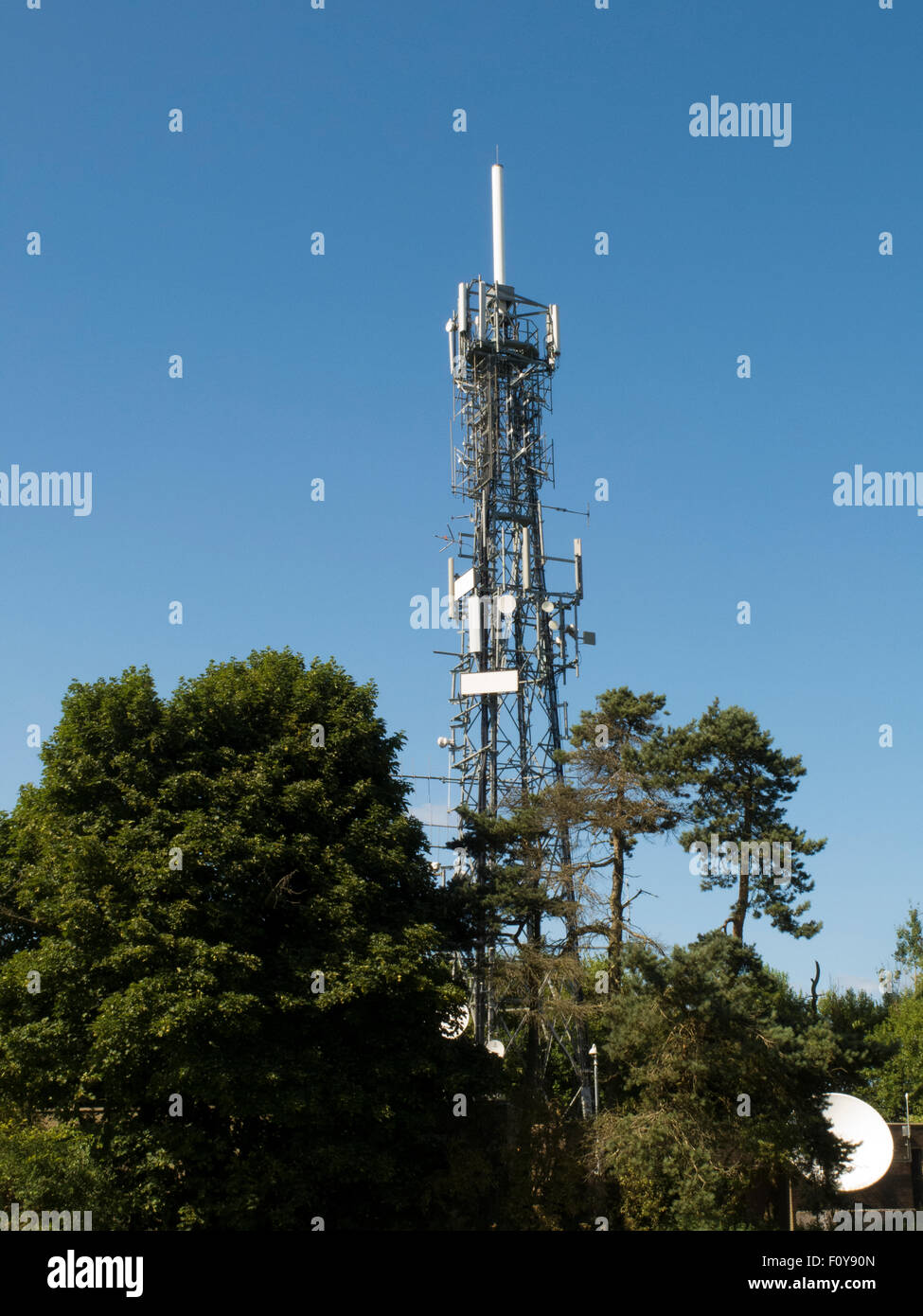 TV and Radio broadcasting transmitter Oliver's mount Scarborough Stock Photo