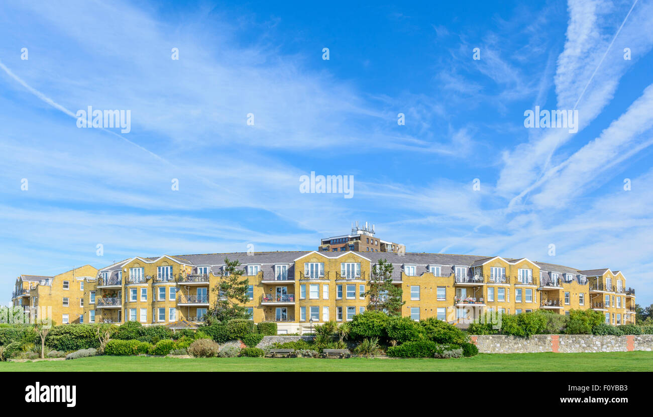 Beach Crescent apartment block near the seafront in Littlehampton, West