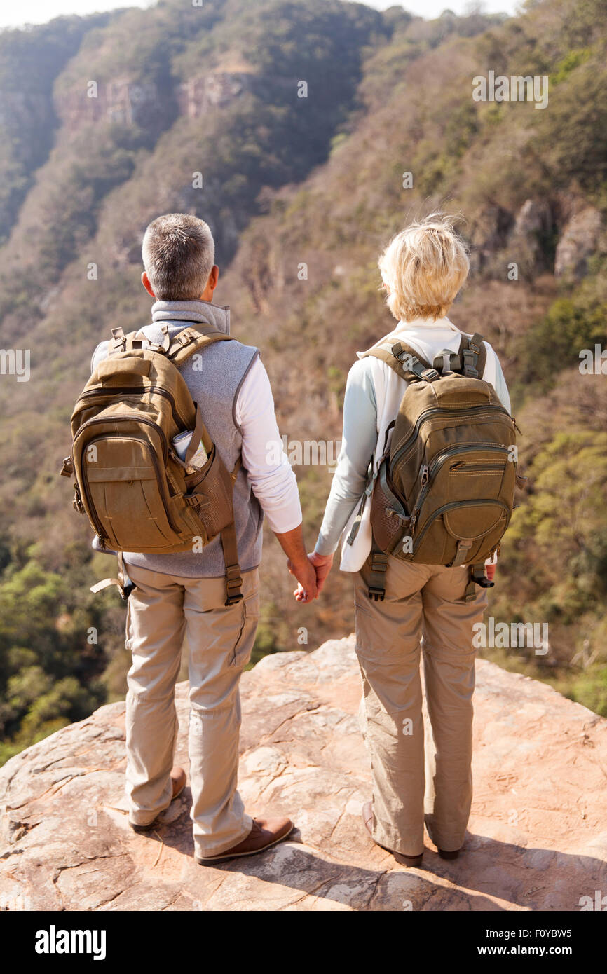 Back view hikers backpacks hi-res stock photography and images - Alamy