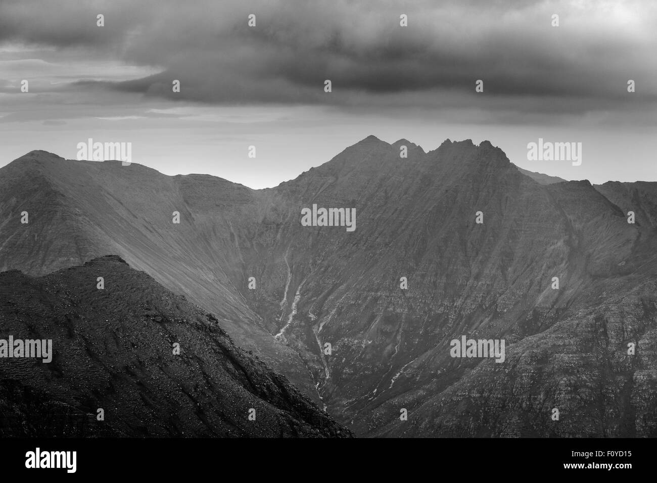 The steep and appearingly unconquerable slopes of An Teallach, Wester ...