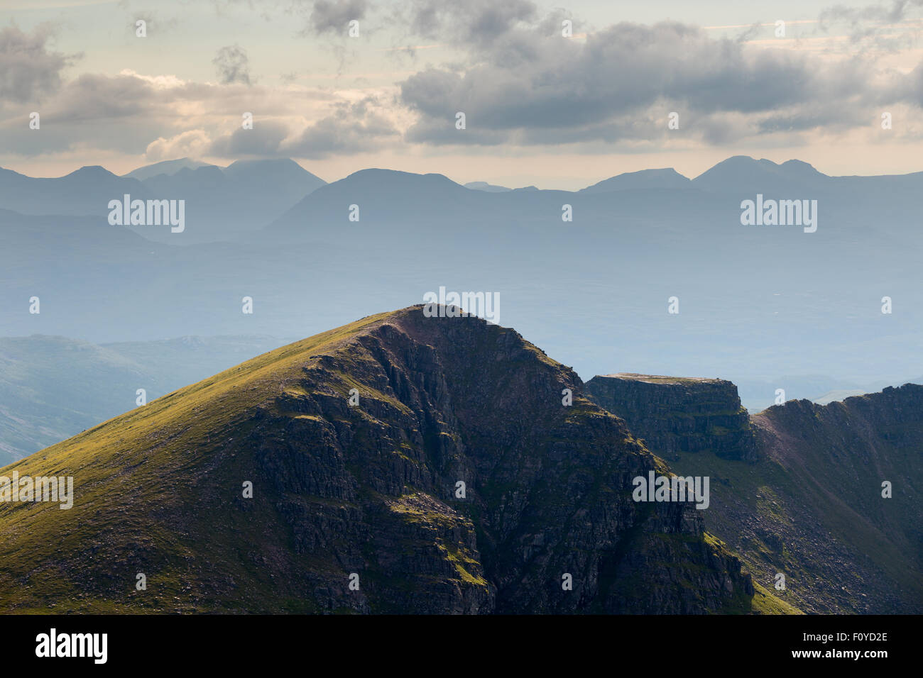 Meall Garbh and the Tennis Court, Fisherfield six Stock Photo