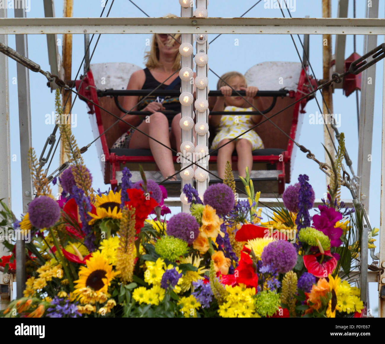 Southport, Merseyside, UK. 23rd August, 2015. Children's Big Wheel at Britain's biggest independent flower show. Credit:  CernanElias/Alamy Live News. Stock Photo