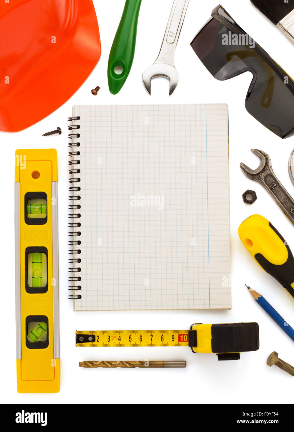 set of tools and instruments isolated on white background Stock Photo Alamy