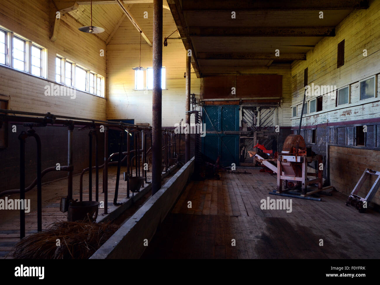 Interior view of barn, William Van Horne's property on Ministers Island