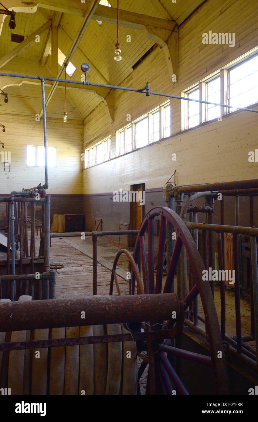 Interior view of barn, William Van Horne's property on Ministers Island