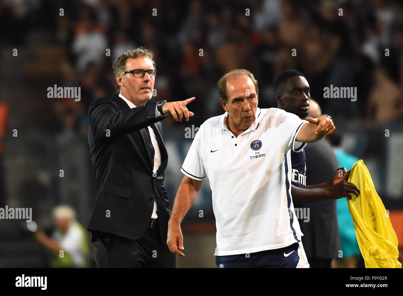 Laurent Blanc/Jean Louis Gasset - 21.08.2015 - Montpellier/Paris Saint  Germain - 3e journee Ligue 1.Photo : Alexandre Dimou/Icon Sport Stock Photo  - Alamy