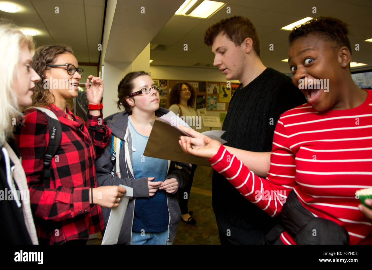 Celebrating exam results hi-res stock photography and images - Alamy