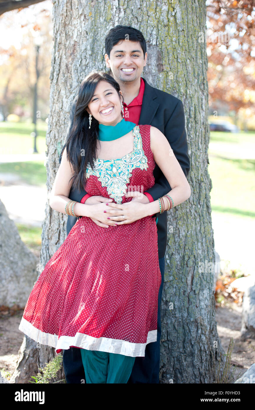 Young Happy Indian Couple Stock Photo - Alamy