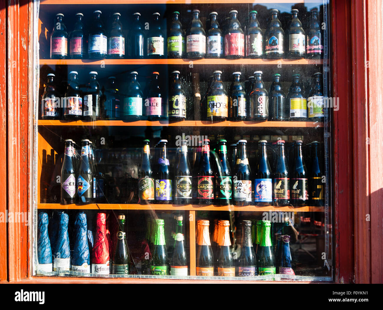 Belgian Beer In Shop Window High Resolution Stock Photography and ...