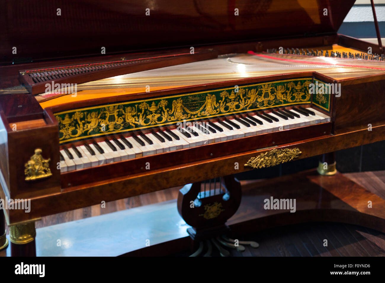 Antique keyboard instrument at the Museum of Musical Instruments