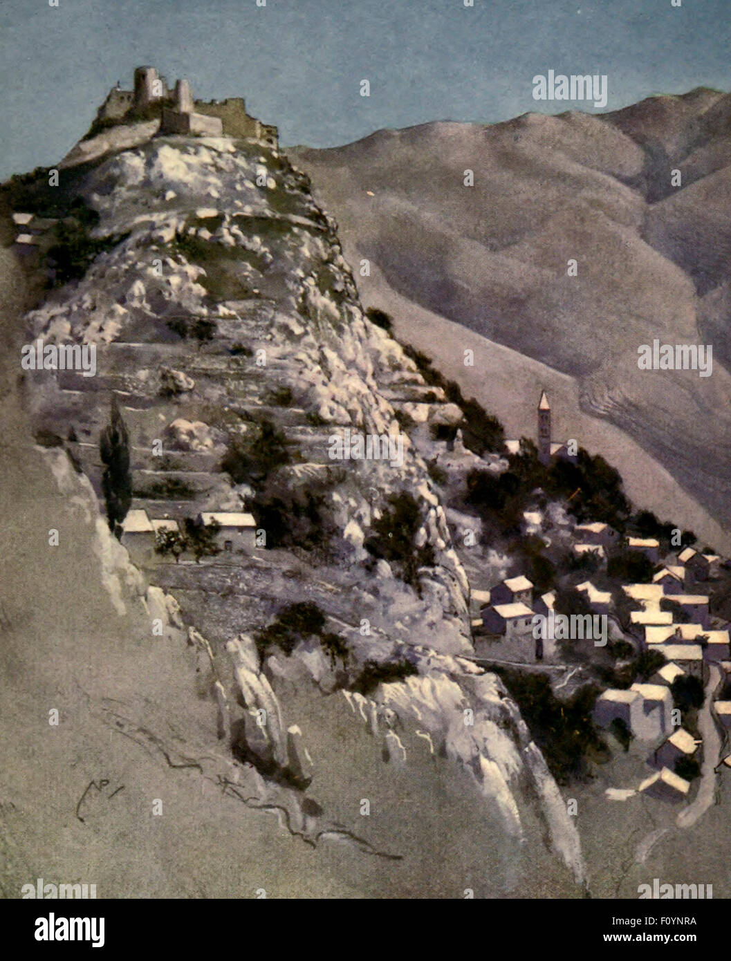 Clissa - A Study in Gray Rock, Austria-Hungary, circa 1910 Stock Photo -  Alamy