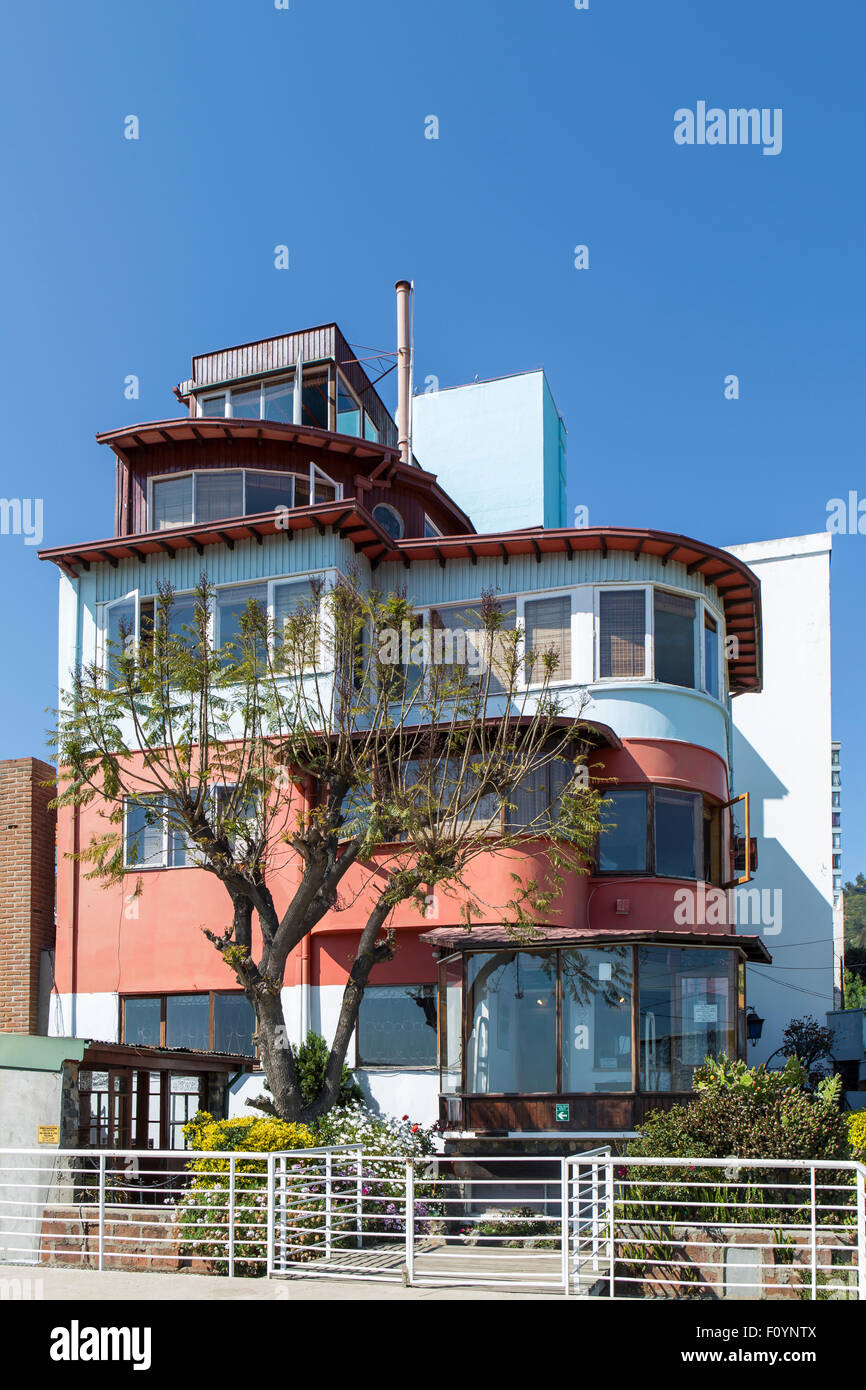 Pablo Neruda house in Valparaiso, Chile Stock Photo - Alamy