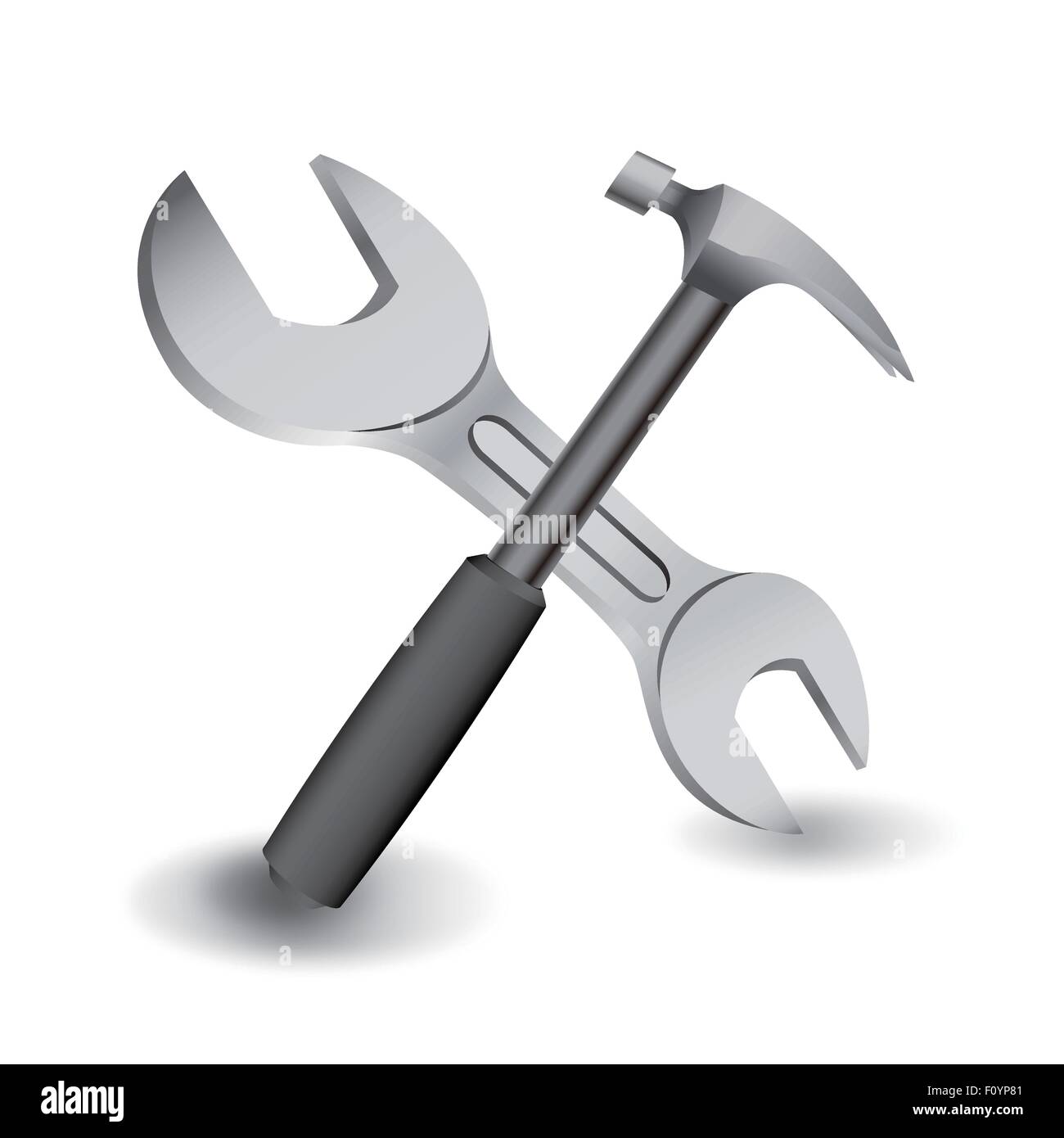 Crossed wrench hammer Stock Vector Images - Alamy
