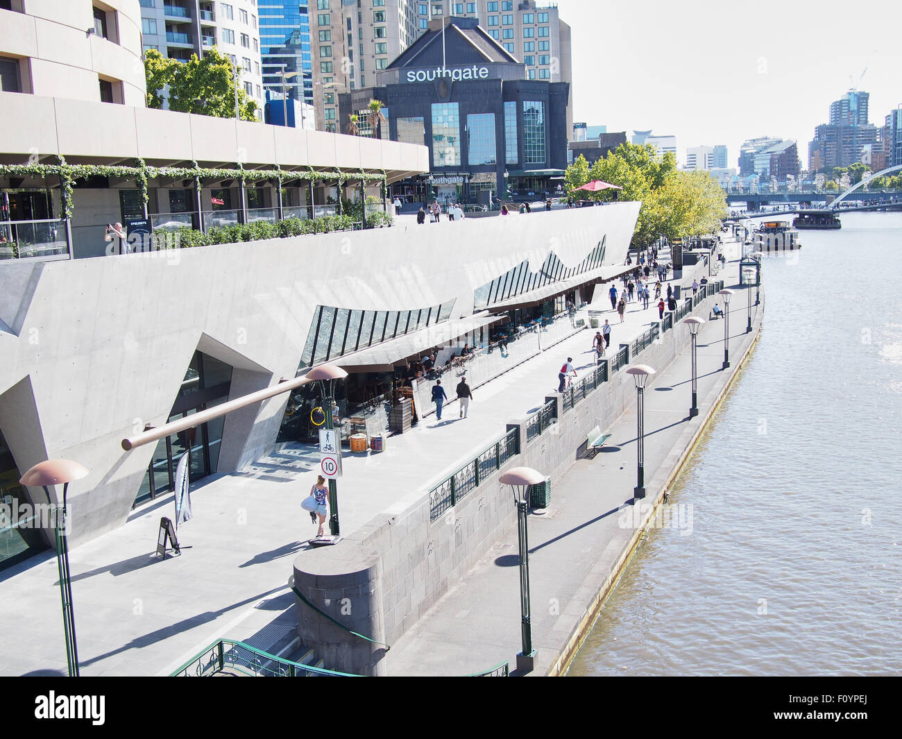 Southbank precinct in Melbourne, Australia Stock Photo