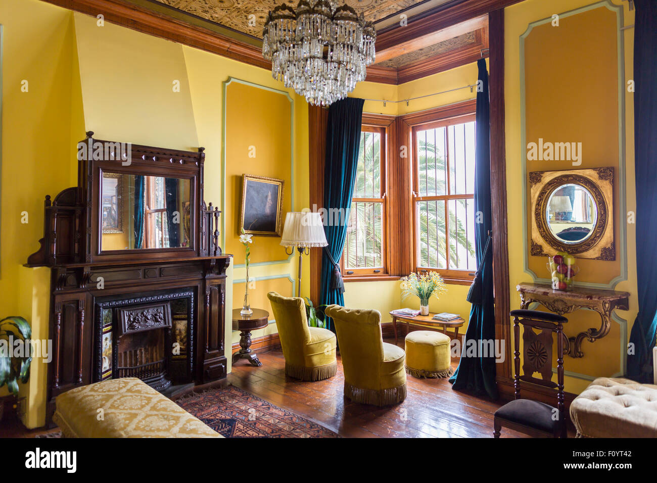 Lobby Of Grand Hotel Gervasoni Valparaiso Chile Stock - 