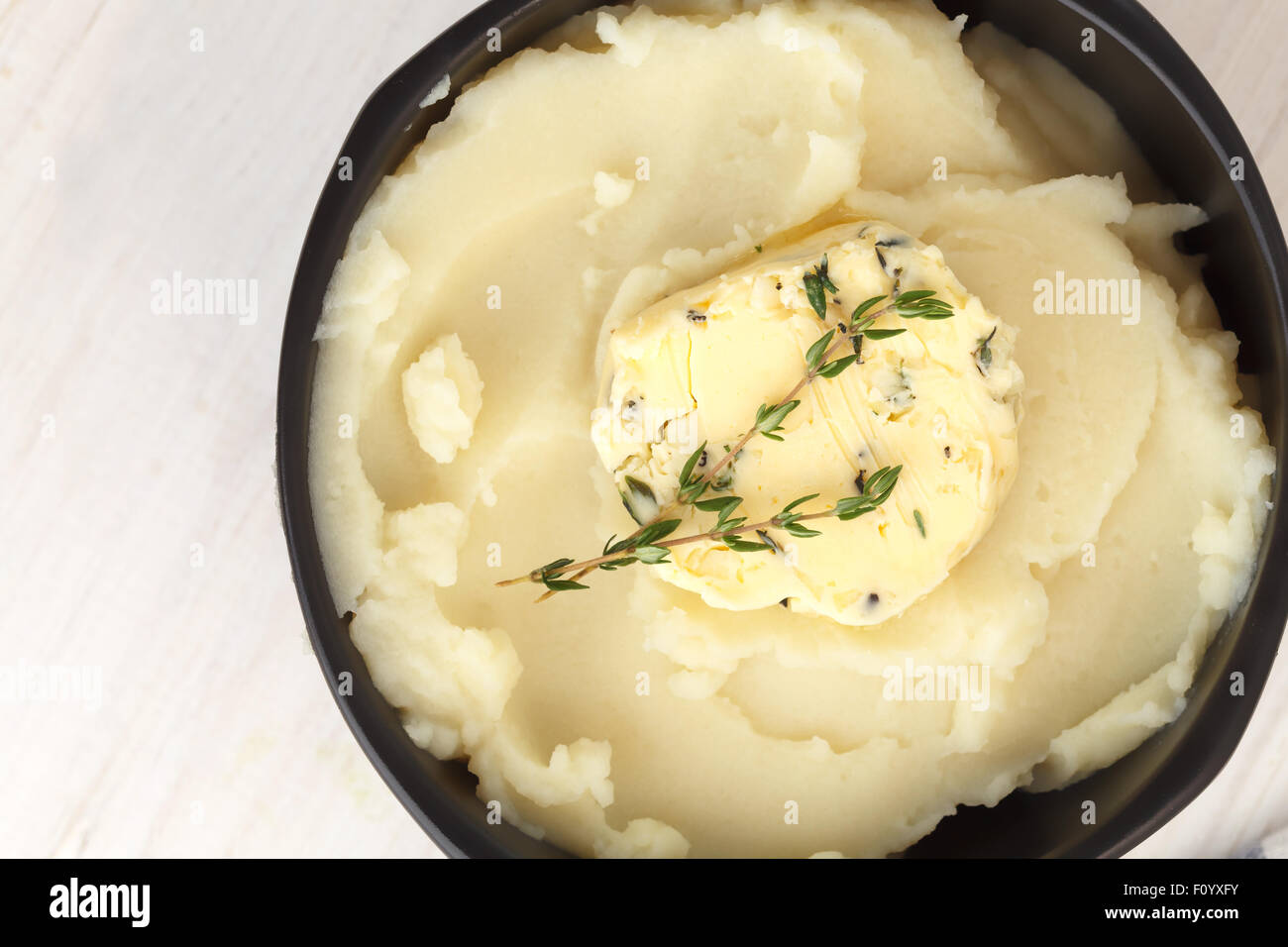 mashed potato compound butter herb baguette thyme rosemary coriander