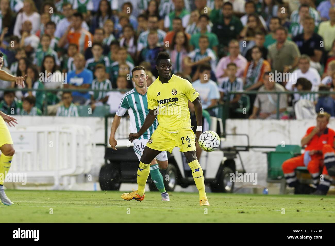 Sevilla Spain 23rd Aug 2015 Eric Bailly Villarreal Football Soccer Spanish Liga Espanola Match Between Real Betis Balompie 1 1 Villarreal Cf At The Benito Villamarin Stadium In Sevilla Spain C Mutsu