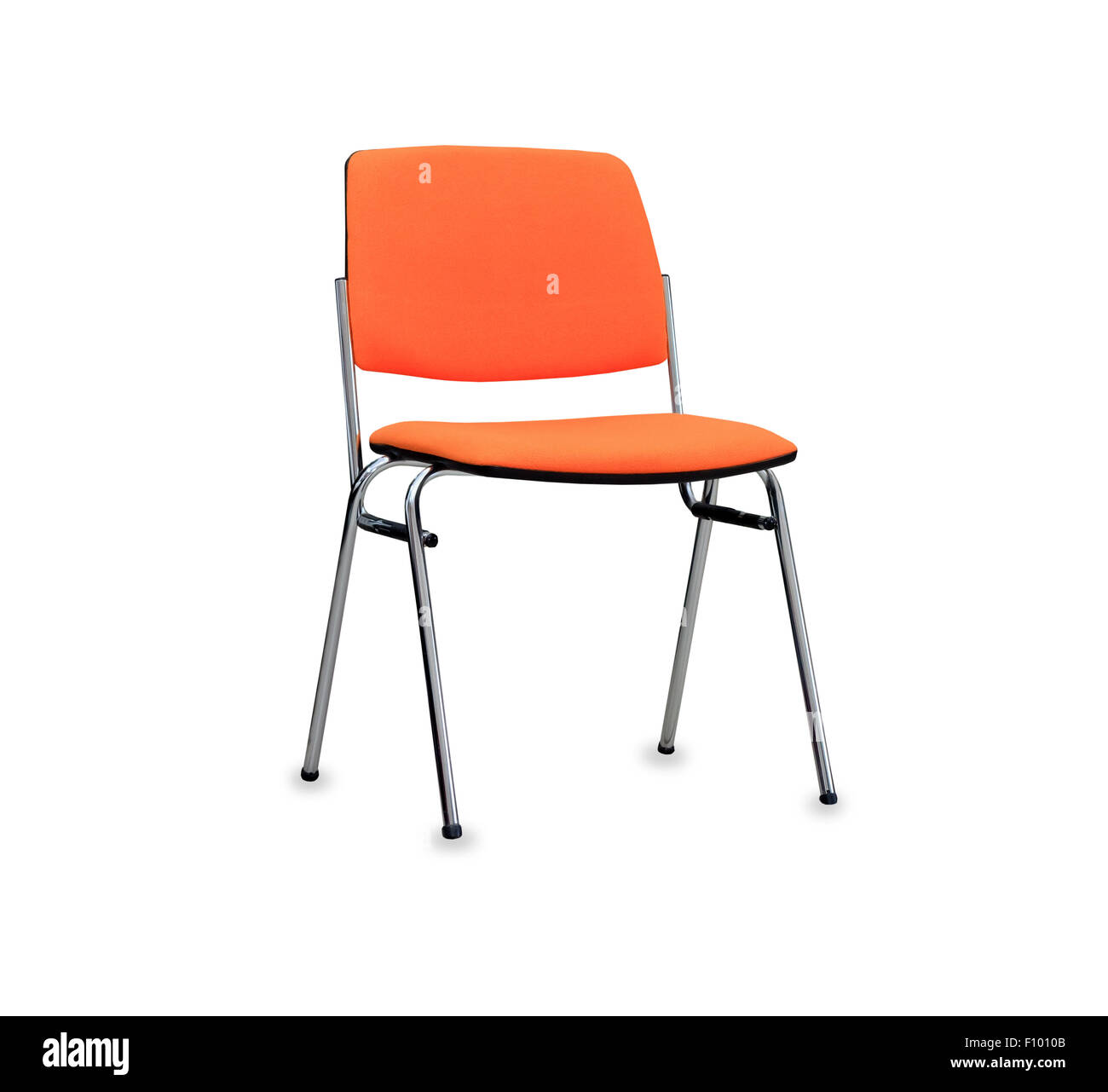 The orange office chair. Isolated Stock Photo