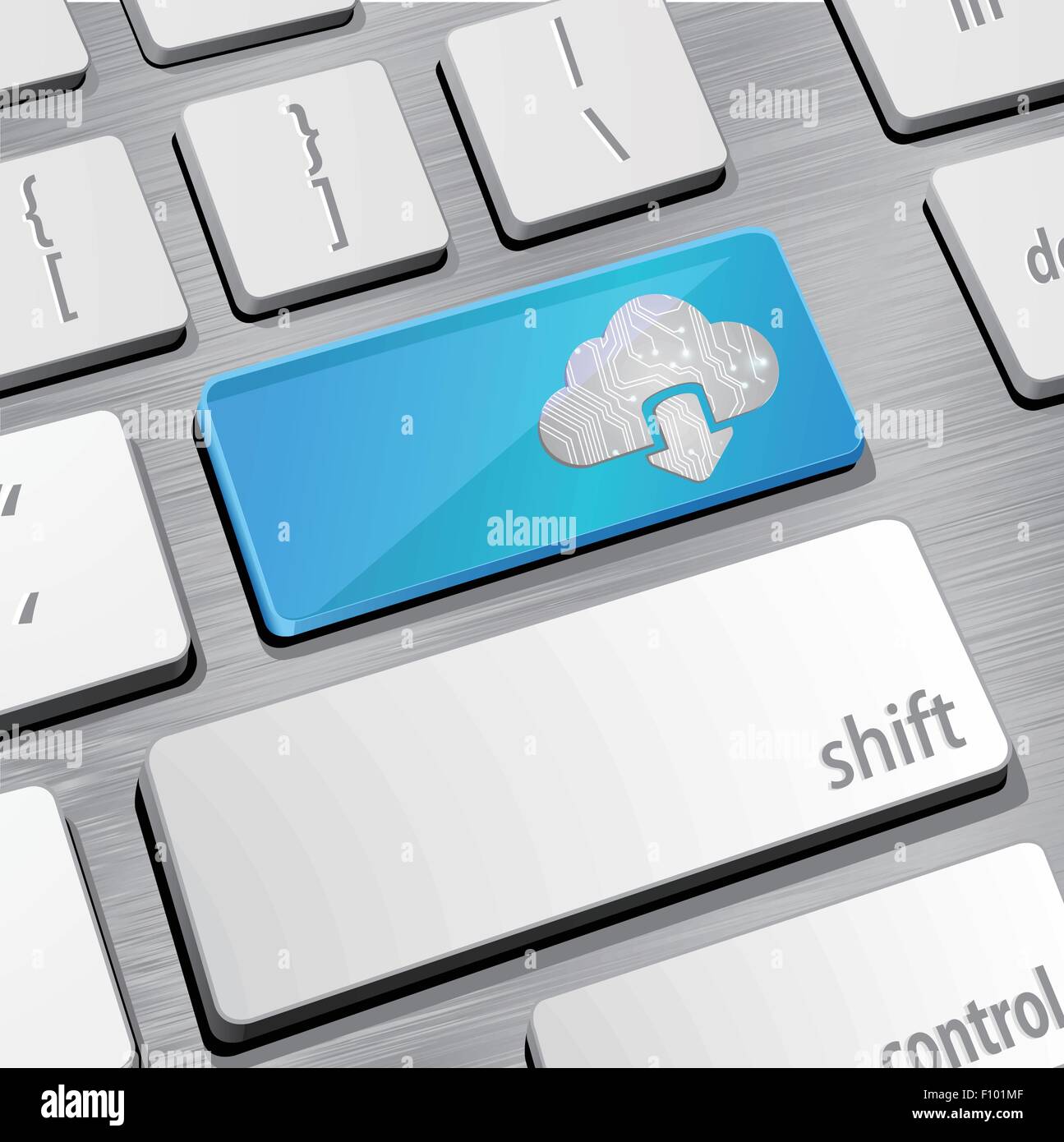 Cloud computing keyboard Stock Vector Image & Art Alamy