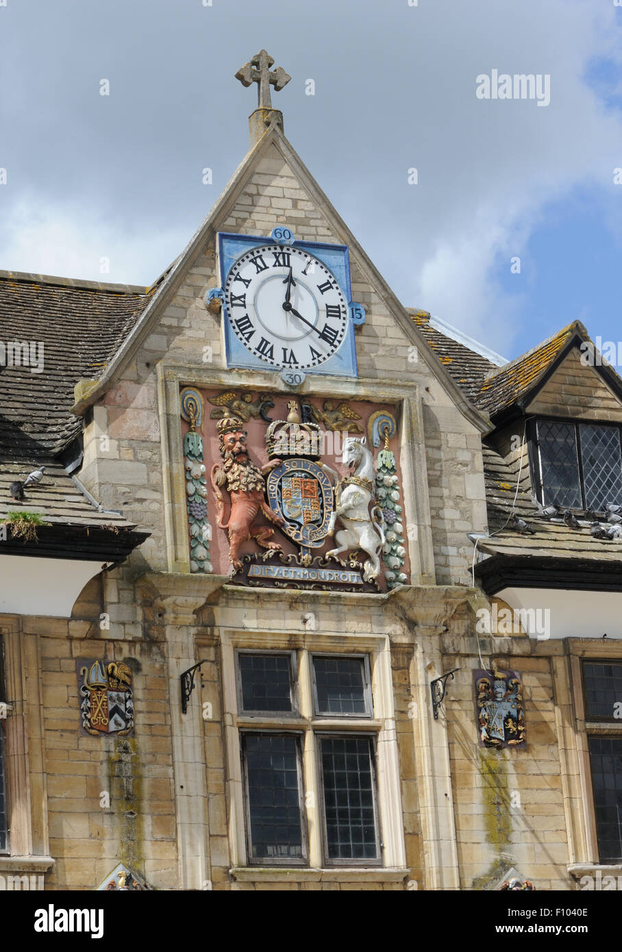 The Guildhall or Butter Cross, Cathedral Square, Peterborough.  Cathedral Square, Peterborough, Cambridgeshire. UK. Stock Photo