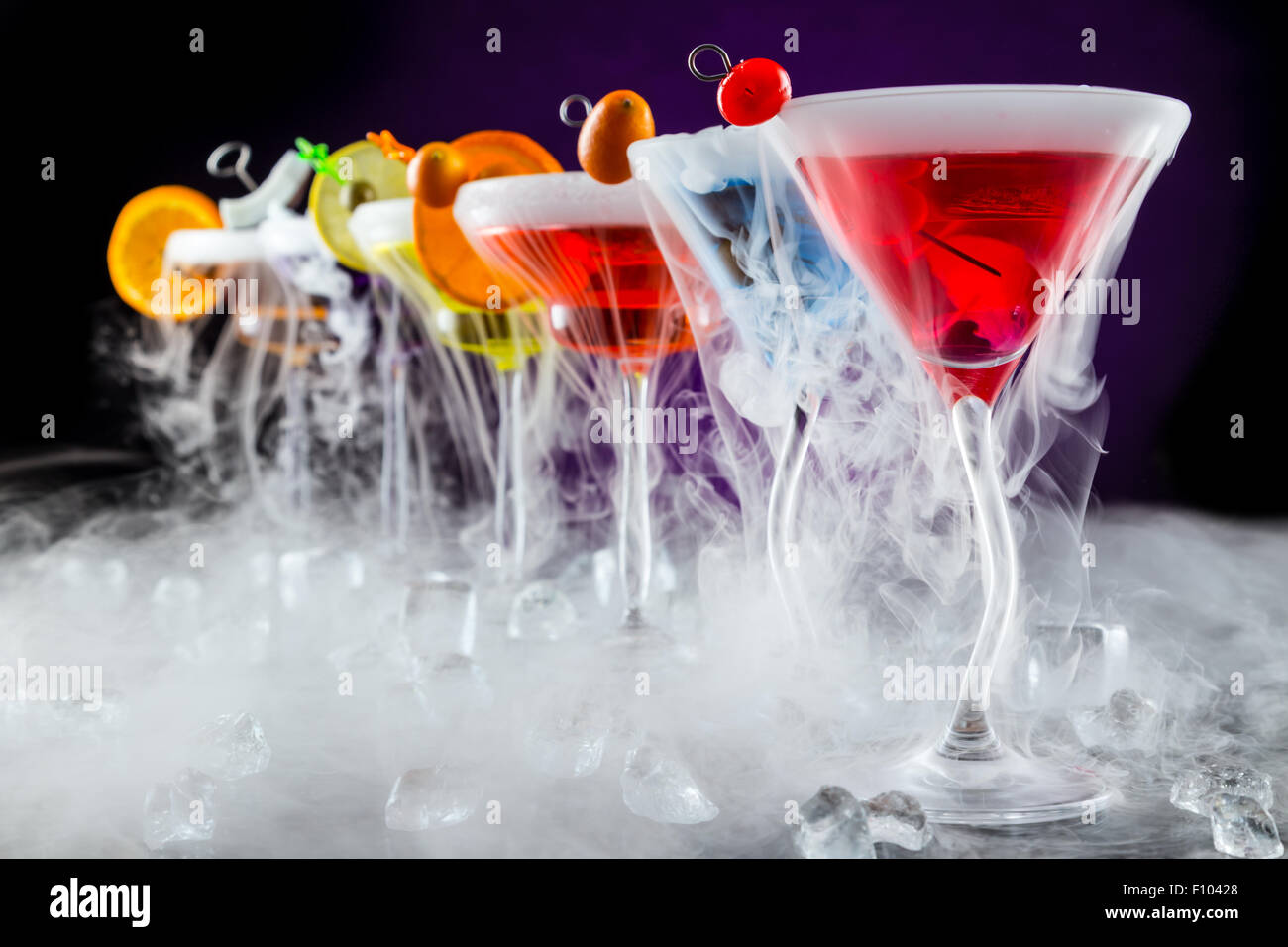 Martini drinks with smoked effect Stock Photo Alamy
