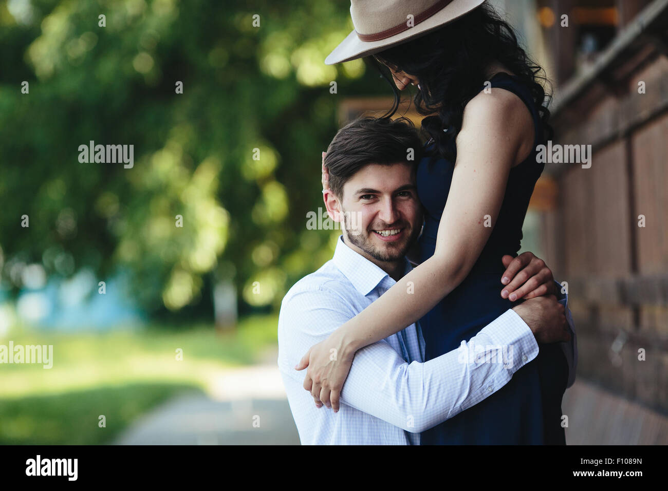 Man embracing tree funny hi-res stock photography and images - Alamy