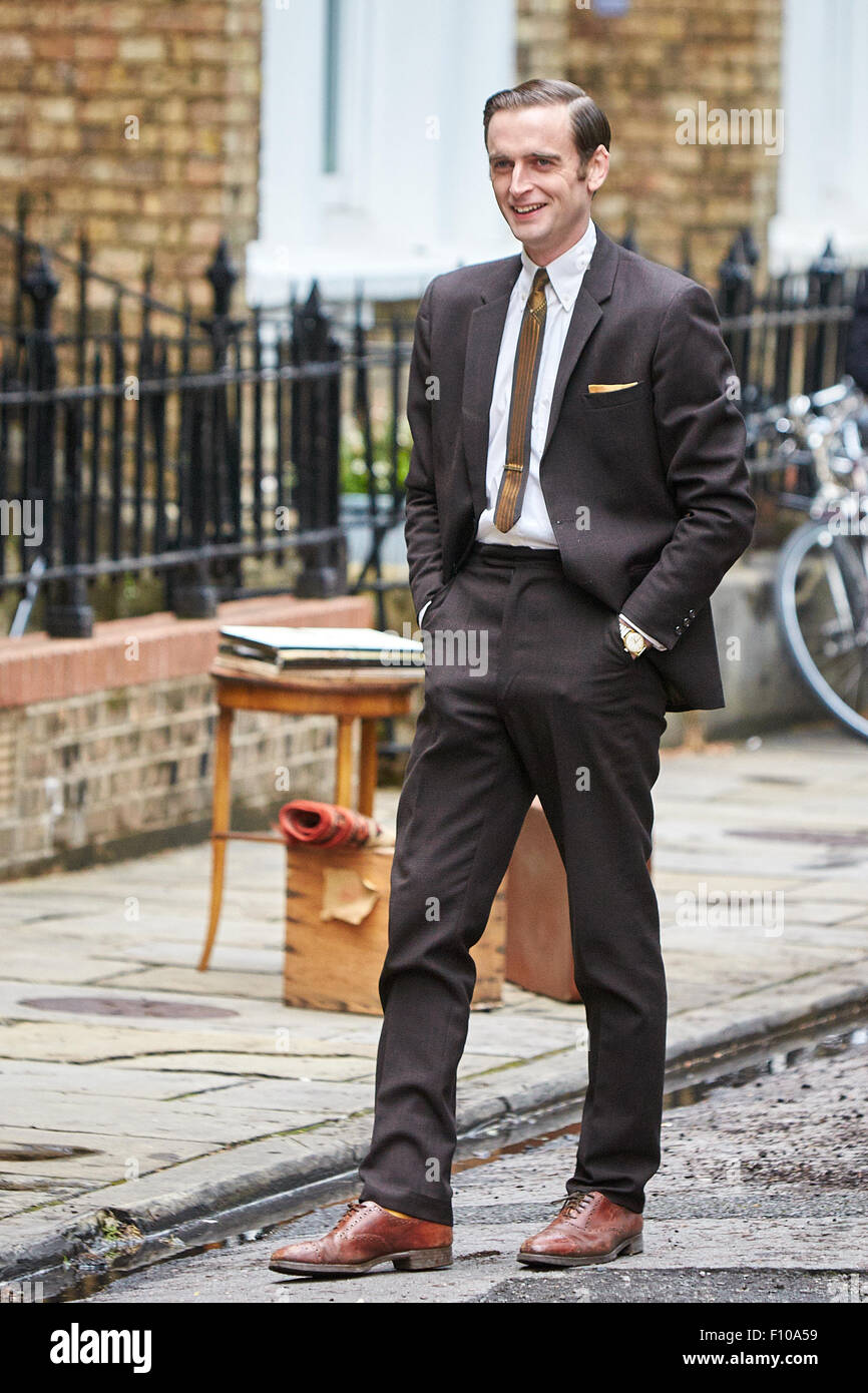Filming of ITV drama Endeavour in Oxford with actor Jack Laskey . Stock Photo