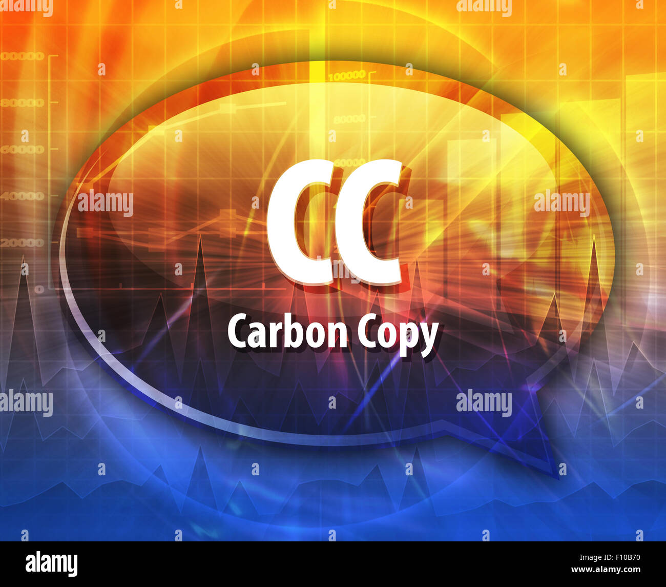 Speech bubble illustration of information technology acronym