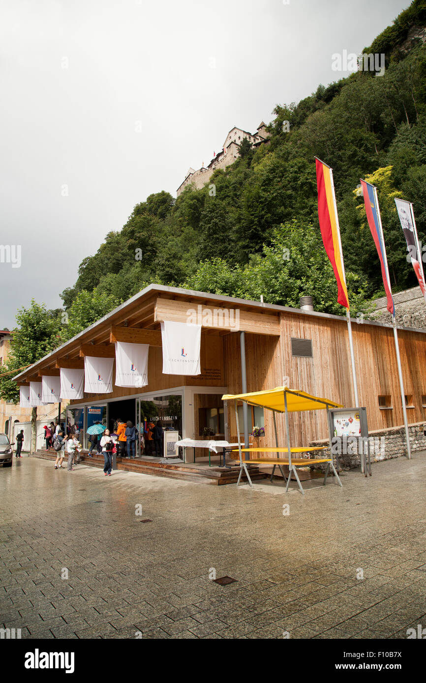 Tourist information in Vaduz Liechtenstein Stock Photo